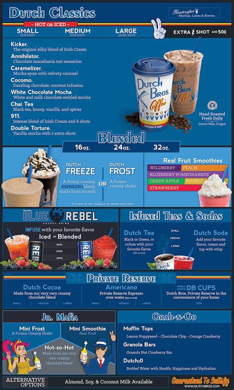 dutch bro menu|dutch bros menu with pictures.